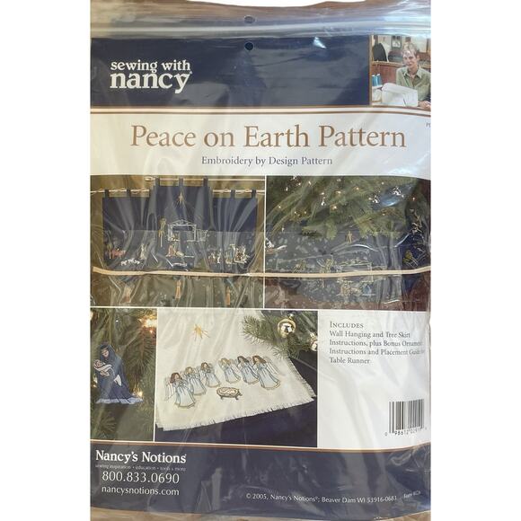 SEWING WITH NANCY Peach On Earth Embroidery Pattern By Design Pattern Kit - Picture 2 of 9